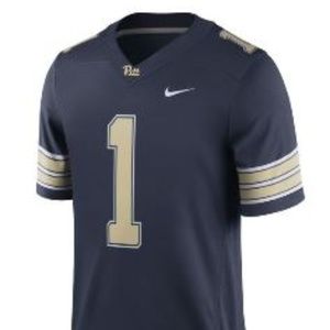 Pitt Panthers #1 Navy Script Football Jers